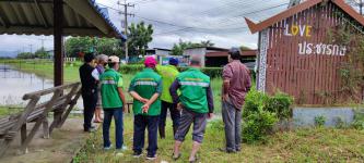 ทน.แม่สอด ลงพื้นที่สำรวจระดับน้ำในลำห้วยในเขตเทศบาลนครแม่สอด 