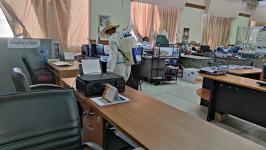 ทน.แม่สอด พ่นยาฆ่าเชื้อป้องกันโรคติดเชื้อไวรัสโคโรนา 2019 (โควิด-19) สำนักงานเทศบาลนครแม่สอด