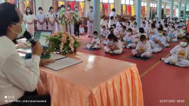 นายกฯ ทน.แม่สอด เปิดโครงการอบรมคุณธณรม จริยธรรม ระดับประถมศึกษา ปีที่ 1-3 โรงเรียนเทศบาลวัดบุญญาวาส 