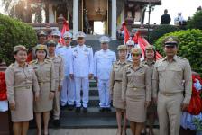 เทศบาลนครแม่สอด เข้าร่วมงานรัฐพิธีและวางพานพุ่มดอกไม้สด วันสมเด็จพระนเรศวรมหาราช เนื่องในวันยุทธหัตถี