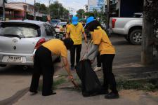 ทน.แม่สอด จัดกิจกรรมจิตอาสาพัฒนาหน้าศาลเจ้าพ่อพระวอ(ตลาดสดบ้านเหนือ) เนื่องในวันเฉลิมพระชนมพรรษาพระบาทสมเด็จพระเจ้าอยู่หัว