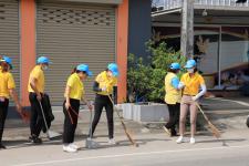 ทน.แม่สอด จัดกิจกรรมจิตอาสาพัฒนาหน้าศาลเจ้าพ่อพระวอ(ตลาดสดบ้านเหนือ) เนื่องในวันเฉลิมพระชนมพรรษาพระบาทสมเด็จพระเจ้าอยู่หัว