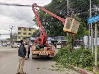 คณะผู้บริหารพร้อมสมาชิกสภาเทศบาลนครแม่สอดลงพื้นที่ตรวจเยี่ยมให้กำลังใจเจ้าหน้าที่ผู้ปฏิบัติงานภาคสนาม