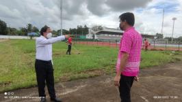 นายกฯนครแม่สอด ลงพื้นที่ตรวจความเรียบร้อย สนามกีฬา 5 อำเภอชายแดนแม่สอด