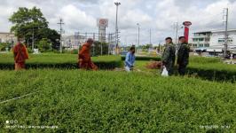 ทน.แม่สอด เข้าร่วมการจัดเตรียมสถานที่ เพื่อจัดพิธีวางศิลาฤกษ์ อนุสาวรีย์สมเด็จพระเจ้าตากสินมหาราช 