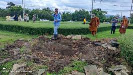 ทน.แม่สอด เข้าร่วมการจัดเตรียมสถานที่ เพื่อจัดพิธีวางศิลาฤกษ์ อนุสาวรีย์สมเด็จพระเจ้าตากสินมหาราช 