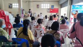 ทน.แม่สอด ร่วมกับคลินิกชุมชนอบอุ่นเทศบาลนครแม่สอดจัดประชุมผู้สูงอายุชุมชนสันต้นปิน ประจำเดือนกันยายน 2565 ครั้งที่ 3