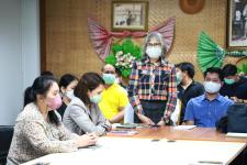 ปลัดเทศบาลนครแม่สอด ​กล่าวต้อนรับให้โอวาทข้าราชการ และพนักงานบรรจุใหม่ ตำแหน่งสายงานต่างๆ