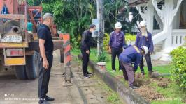 ทน.แม่สอด ร่วมกับการไฟฟ้าส่วนภูมิภาคย้ายเสาไฟฟ้า และปรับปรุงภูมิทัศน์โดยรอบสำนักงานเทศบาลนครแม่สอด