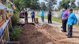 ทน.แม่สอด ลงพื้นที่ตรวจงานก่อสร้างปรับปรุงพื้นผิวถนน ชุมชนสักทอง เขตเทศบาลนครแม่สอด