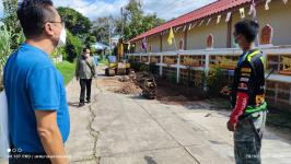 ทน.แม่สอด ลงพื้นที่ตรวจงานก่อสร้างปรับปรุงพื้นผิวถนน ชุมชนสักทอง เขตเทศบาลนครแม่สอด