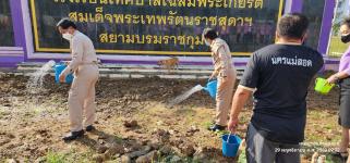 ทน.แม่สอด ร่วมกิจกรรมหว่านเมล็ดพันธุ์ปอเทือง หน้าโรงเรียนเทศบาลเฉลิมพระเกียรติสมเด็จพระเทพรัตนราชสุดา ฯ สยามบรมราชกุมารี สังกัดเทศบาลนครแม่สอด 