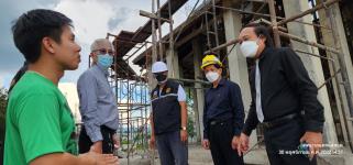 ทน.แม่สอด ลงพื้นที่ติดตามความคืบหน้างานก่อสร้างพระตำหนัก  สมเด็จพระนเรศวรมหาราช และศาลหลักเมือง