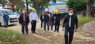 ทน.แม่สอด ลงพื้นที่ติดตามความคืบหน้างานก่อสร้างพระตำหนัก  สมเด็จพระนเรศวรมหาราช และศาลหลักเมือง