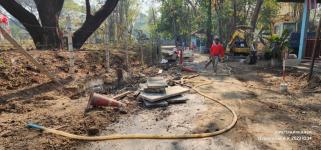 ทน.แม่สอด ลงพื้นที่ตรวจความเรียบร้อยการก่อสร้างท่อระบายน้ำ ชุมชนชุมพลพัฒนา เขตเทศบาลนครแม่สอด