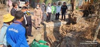 ทน.แม่สอด ลงพื้นที่ตรวจความเรียบร้อยการก่อสร้างท่อระบายน้ำ ชุมชนชุมพลพัฒนา เขตเทศบาลนครแม่สอด