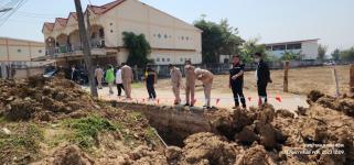 ทน.แม่สอด ลงพื้นที่ตรวจความเรียบร้อยการก่อสร้างท่อระบายน้ำ ชุมชนชุมพลพัฒนา เขตเทศบาลนครแม่สอด