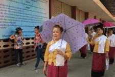 เทศบาลนครแม่สอด จัดขบวนแห่สงกรานต์ ประจำปี 2561 เพื่อสืบสานประเพณีและวัฒนธรรมอันดีงามของไทย 16 เมษายน 2561