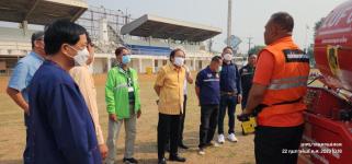 ทน.แม่สอด ปฏิบัติการฉีดพ่นละอองน้ำ เพื่อลดปริมาณฝุ่นละออง PM 2.5 ในอากาศ