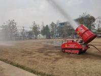 ทน.แม่สอด ปฏิบัติการฉีดพ่นละอองน้ำ เพื่อลดปริมาณฝุ่นละออง PM 2.5 ในอากาศ