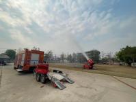 ทน.แม่สอด ปฏิบัติการฉีดพ่นละอองน้ำ เพื่อลดปริมาณฝุ่นละออง PM 2.5 ในอากาศ