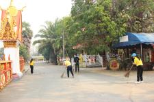 ทน.แม่สอด จัดกิจกรรมจิตอาสาพัฒนาวัดเนื่องในวันมาฆบูชา