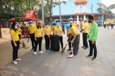 ทน.แม่สอด จัดกิจกรรมจิตอาสาพัฒนาวัดเนื่องในวันมาฆบูชา