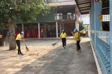 ทน.แม่สอด จัดกิจกรรมจิตอาสาพัฒนาวัดเนื่องในวันมาฆบูชา