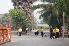 ทน.แม่สอด จัดกิจกรรมจิตอาสาพัฒนาวัดเนื่องในวันมาฆบูชา