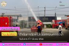 ทน.แม่สอด ดำเนินการฉีดล้างถนนและพ่นละอองน้ำเพื่อลดปัญหาฝุ่นละออง (PM2.5) เขตเทศบาลนครแม่สอด วันจันทร์ ที่ 7 มีนาคม 2566 