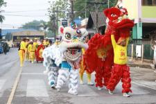 ทน.แม่สอด ร่วมพิธีอัญเชิญพระบรมรูปหล่อสมเด็จพระเจ้าตากสินมหาราช (ทรงม้า) ประดิษฐาน ณ วงเวียนแยกอุ้มผาง อำเภอแม่สอด จังหวัดตาก