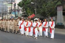 ทน.แม่สอด ร่วมพิธีอัญเชิญพระบรมรูปหล่อสมเด็จพระเจ้าตากสินมหาราช (ทรงม้า) ประดิษฐาน ณ วงเวียนแยกอุ้มผาง อำเภอแม่สอด จังหวัดตาก