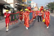 ทน.แม่สอด ร่วมพิธีอัญเชิญพระบรมรูปหล่อสมเด็จพระเจ้าตากสินมหาราช (ทรงม้า) ประดิษฐาน ณ วงเวียนแยกอุ้มผาง อำเภอแม่สอด จังหวัดตาก