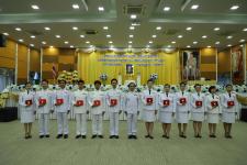 เทศบาลนครแม่สอด จัดพิธีรับพระราชทานเครื่องราชอิสริยาภรณ์ อันเป็นที่เชิดชูยิ่งช้างเผือก และเครื่องราชอิสริยาภรณ์อันมีเกียรติยศยิ่งมงกุฎไทย