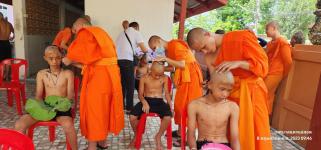 ทน.แม่สอด เข้าร่วมพิธีบรรพชาสามเณร เพื่อศึกษาพระปริยัติธรรม ประจำปี 2566