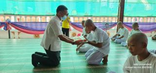 ทน.แม่สอด เข้าร่วมพิธีบรรพชาสามเณร เพื่อศึกษาพระปริยัติธรรม ประจำปี 2566