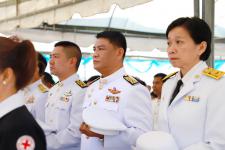 เทศบาลนครแม่สอด ร่วมงานรัฐพิธีและการวางพานพุ่มดอกไม้สด เนื่องในวันยุทธหัตถี