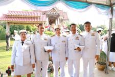 เทศบาลนครแม่สอด ร่วมงานรัฐพิธีและการวางพานพุ่มดอกไม้สด เนื่องในวันยุทธหัตถี