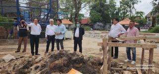 ทน.แม่สอด ลงพื้นที่ติดตามความคืบหน้างานก่อสร้างพระตำหนัก สมเด็จพระนเรศวรมหาราช และศาลหลักเมือง