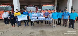 ทน.แม่สอด รับมอบหน้ากากป้องกันสารพิษและแว่นตา จากบริษัท คลีน แพลนนิ่ง จำกัด