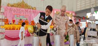 ทน.แม่สอด ร่วมพิธีหล่อเทียนจำนำพรรษา โรงเรียนเทศบาลวัดดอนแก้ว ประจำปีการศึกษา 2566