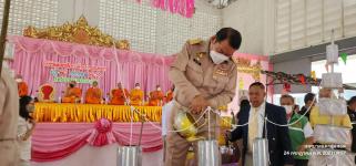 ทน.แม่สอด ร่วมพิธีหล่อเทียนจำนำพรรษา โรงเรียนเทศบาลวัดดอนแก้ว ประจำปีการศึกษา 2566