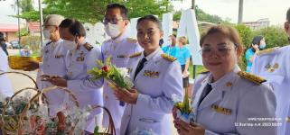 ทน.แม่สอด เข้าร่วมพิธีทำบุญตักบาตรและถวายพระพรชัยมงคลสมเด็จพระนางเจ้าสิริกิติ์ พระบรมราชินีนาถ พระบรมราชชนนี  พันปีหลวง 12 สิงหาคม 2566