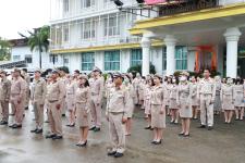 ทน.แม่สอด จัดกิจกรรมเคารพธงชาติ เนื่องในวันพระราชทานธงชาติไทย