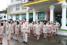 ทน.แม่สอด จัดกิจกรรมเคารพธงชาติ เนื่องในวันพระราชทานธงชาติไทย