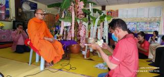 ทน.แม่สอด เข้าร่วมพิธีทำบุญทอดผ้าป่าสามัคคี ชุมชนปู่แดง