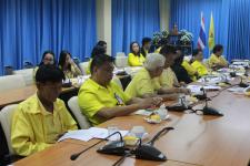 ประชุมผู้บริหาร สมาชิกสภาเทศบาลและหัวหน้าส่วนราชการ เทศบาลนครแม่สอด ครั้งที่ ๙/๒๕๕๙