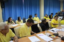 ประชุมผู้บริหาร สมาชิกสภาเทศบาลและหัวหน้าส่วนราชการ เทศบาลนครแม่สอด ครั้งที่ ๙/๒๕๕๙