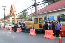 ทน.แม่สอด พิธีเปิดโครงการก่อสร้างระบบจำหน่ายไฟฟ้าเป็นเคเบิลใต้ดิน บริเวณถนนประสาทวิถี ระยะทาง 1.6 กิโลเมตร