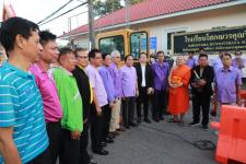 ทน.แม่สอด พิธีเปิดโครงการก่อสร้างระบบจำหน่ายไฟฟ้าเป็นเคเบิลใต้ดิน บริเวณถนนประสาทวิถี ระยะทาง 1.6 กิโลเมตร